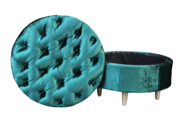 Round Storage Ottoman