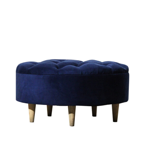 Round Storage Ottoman - Image 2