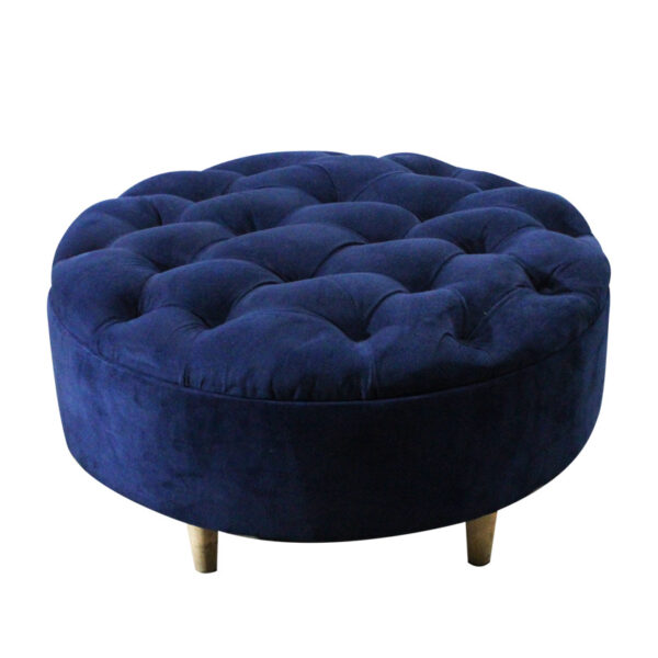 Round Storage Ottoman - Image 4